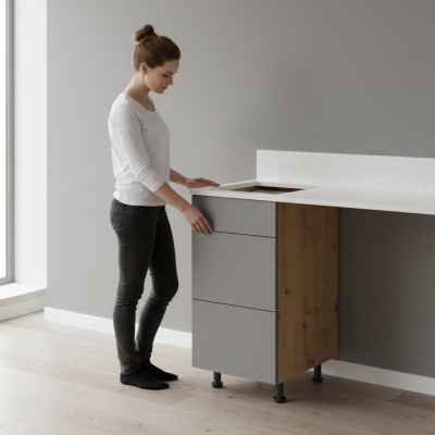 Armoire de cuisine avec 3 tiroirs