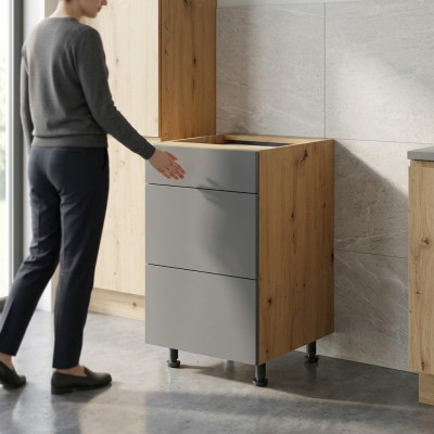 Armoire mobile avec tiroirs, meuble de cuisine avec 3 tiroirs