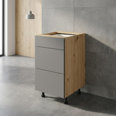 Armoire mobile avec tiroirs, meuble de cuisine avec 3 tiroirs