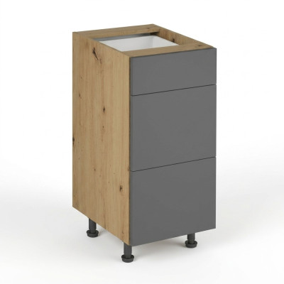 Armoire mobile avec tiroirs, meuble de cuisine avec 3 tiroirs