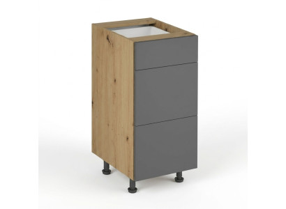 Armoire mobile avec tiroirs, meuble de cuisine avec 3 tiroirs