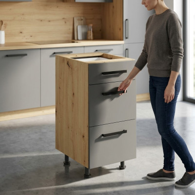 Armoire extensible avec tiroirs, meuble de cuisine