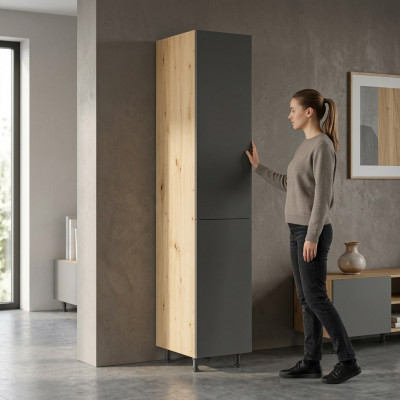 Armoire de cuisine avec étagères, armoire de rangement haute