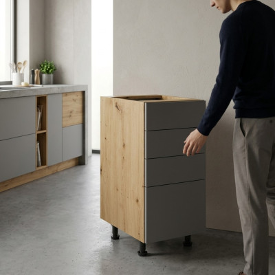 Armoire de cuisine avec tiroirs