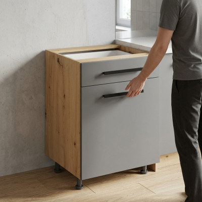Table mobile polyvalent avec tiroir et étagères