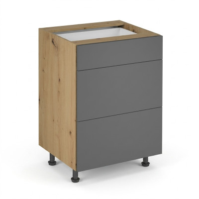 Robinet de cuisine mobile avec tiroirs et armoire de cuisine à 3 tiroirs