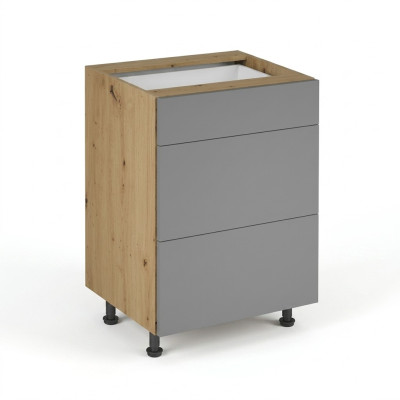 Table de cuisine mobile avec 3 tiroirs