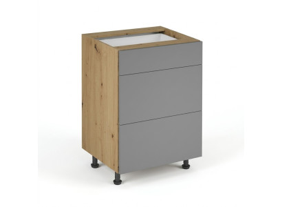 Table de cuisine mobile avec 3 tiroirs
