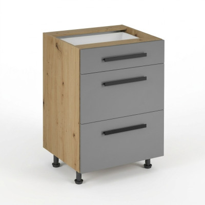 Cuisine mobile avec tiroirs en bois