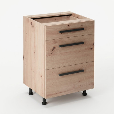 Armoire en bois mobile avec tiroirs
