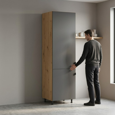Armoire mobile sous réfrigérateur encastré