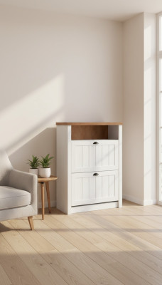 Armoire à chaussures avec portes, armoire à chaussures, meuble à double paroi