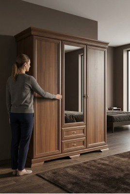 Armoire Kangaskaappi avec tiroirs et porte-vêtements