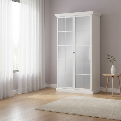 Armoire Peili, armoire avec deux portes miroir