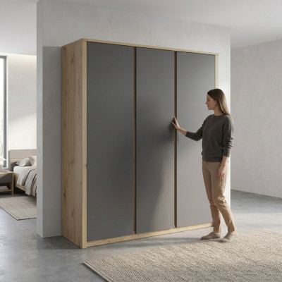 Armoire en tissu avec deux cintres