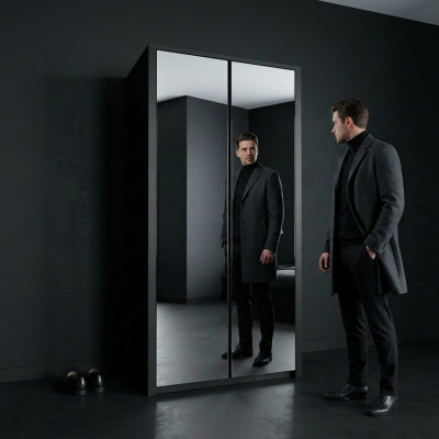 Armoire Kangaskaappi avec miroir et porte-manteau