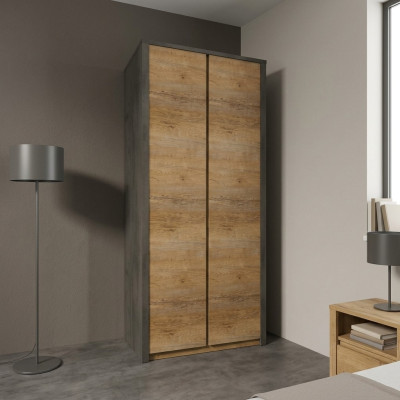 Armoire en tissu avec porte-manteau