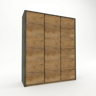 Armoire à vêtements avec finition en bois