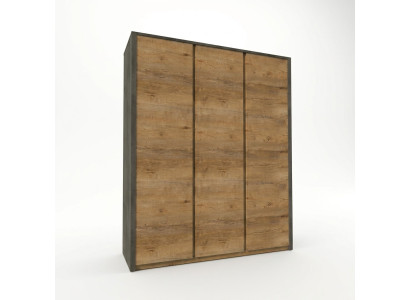 Armoire à vêtements avec finition en bois