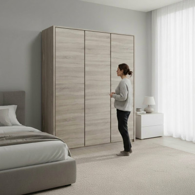 Armoire de chambre à coucher, polyvalente, en bois