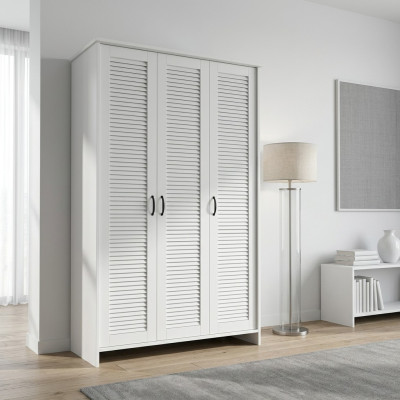 Armoire Kangas avec 2 barres de vêtements robustes