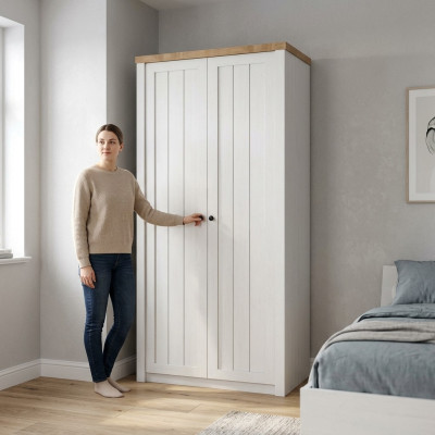 Armoire en tissu avec tringle