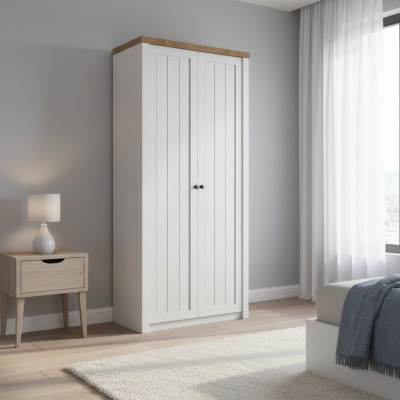 Armoire en tissu avec tringle