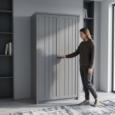Armoire en tissu avec porte-manteau