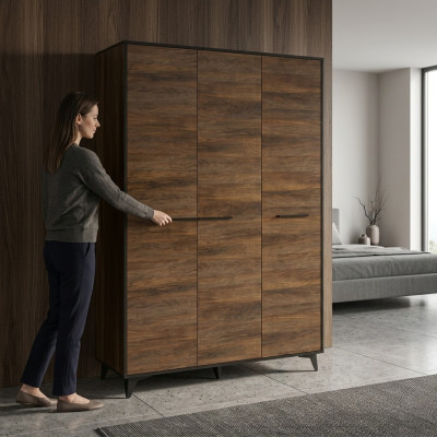 Armoire textile avec penderie pour la chambre