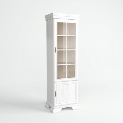Buffet vitrine vintage blanc