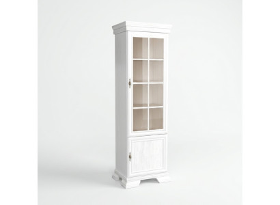 Buffet vitrine vintage blanc