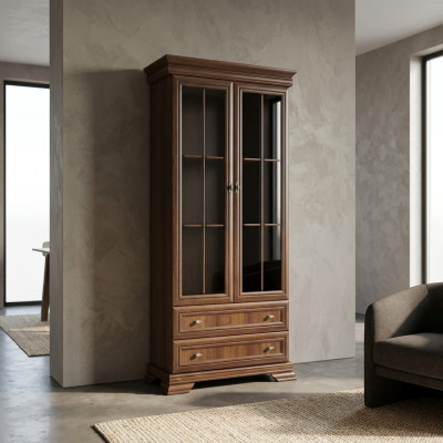 Armoire vitrine Vanha avec tiroirs