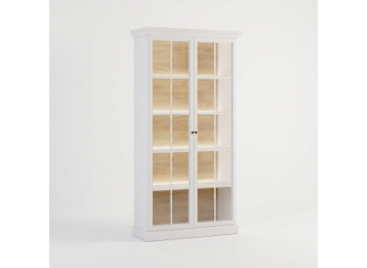 Buffet blanc avec vitrine