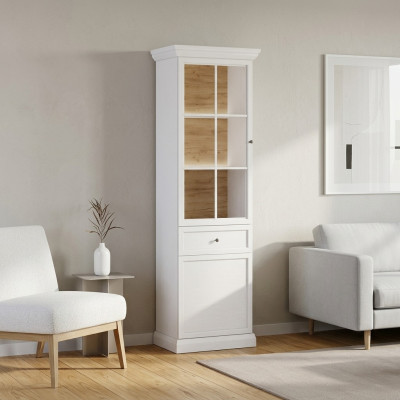Vitrine avec étagères et porte en verre