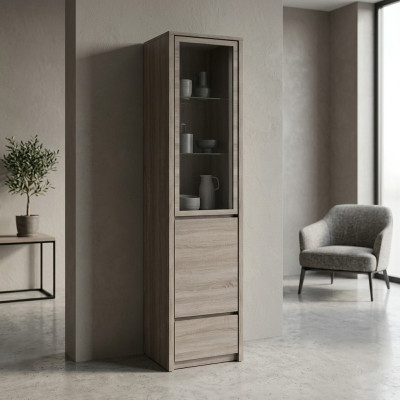 Vitrine moderne élégante grise