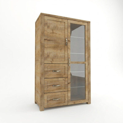 Vitrine moderne élégante en bois brun