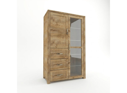 Vitrine moderne élégante en bois brun