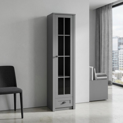 Vitrine moderne et élégante grise
