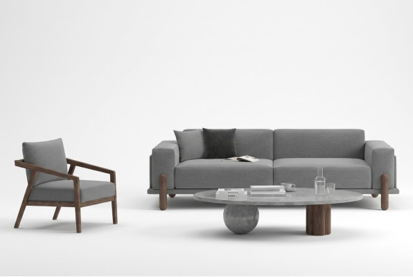 Canapé avec fauteuil toujours disponible