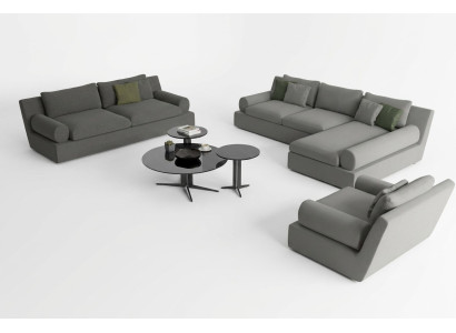 Canapé d'angle pour 3 personnes avec confort et fonctionnalité