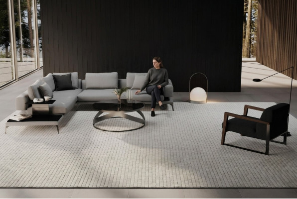 Canapé d'angle avec fauteuil et fonctionnalité - dans les détails