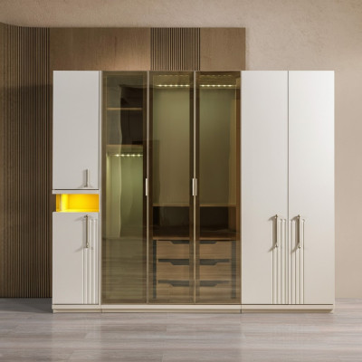 Armoire moderne de 251 cm pour chambre à coucher