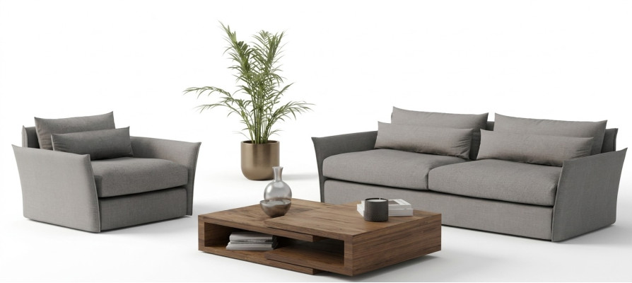 Canapé moderne avec fauteuil pour le salon