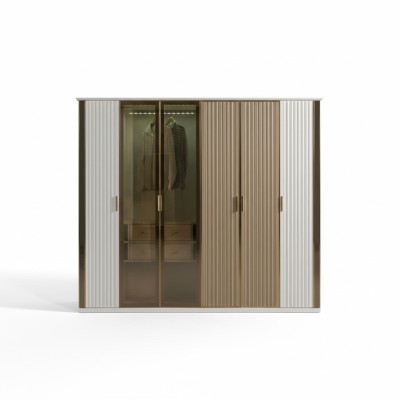 Armoire en verre moderne et luxueuse, 234 cm
