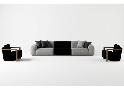 Canapé avec deux fauteuils pour un salon élégant