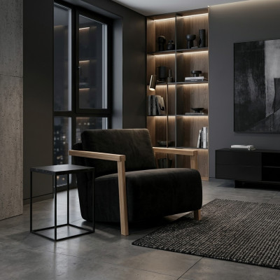 Fauteuil élégant au design moderne classique et au confort
