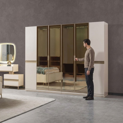 Armoire d'angle moderne avec un grand design