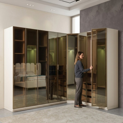 Armoire d'angle moderne avec un grand design