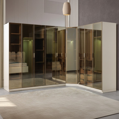 Armoire d'angle moderne avec un grand design