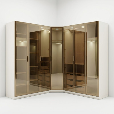 Armoire d'angle moderne avec un grand design